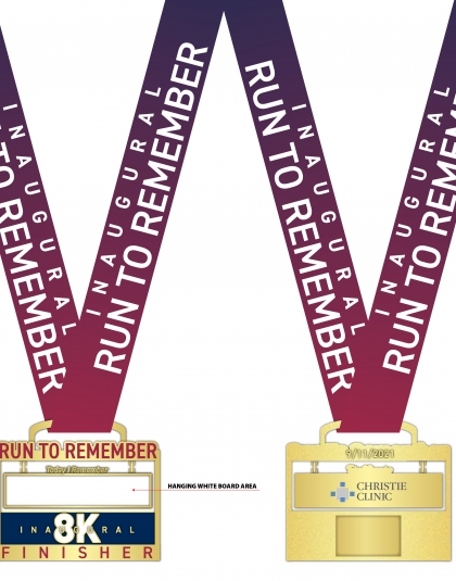 Run to Remember finisher medal